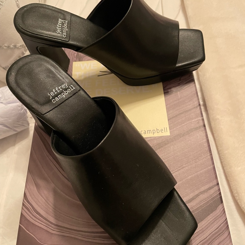 Jeffrey Campbell square toe platform sandal